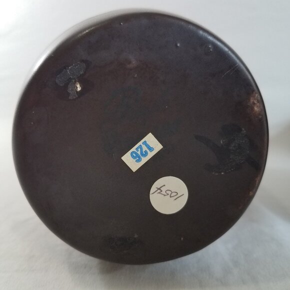 Royal Haeger Pottery Vase Set Brown Earth Wrap Volcanic Lava Orange Peel Glaze - Picture 7 of 15